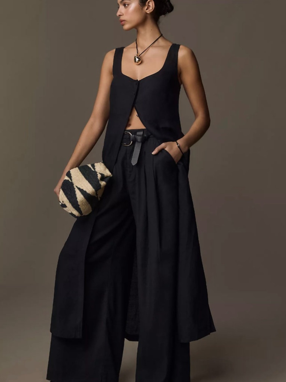 Anthropologie Sleeveless Longline Tunic Top. Size XS.